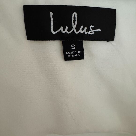 Lulus Aldrin White Ruffled Backless Wrap Skort Romper Wedding Bridal Size Small - Picture 7 of 7